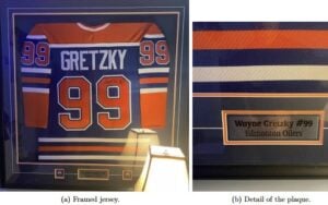 Gretzky framed jersey aithenticate